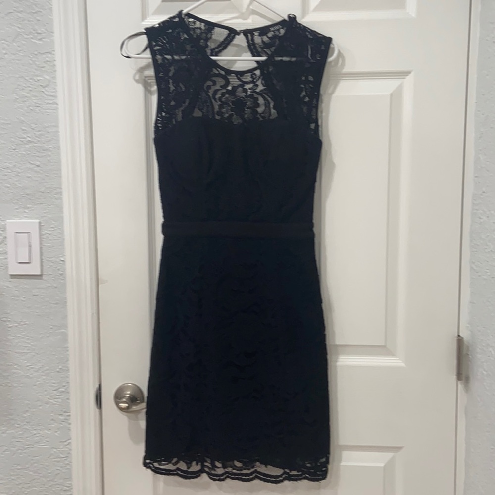 Cute backless black dress